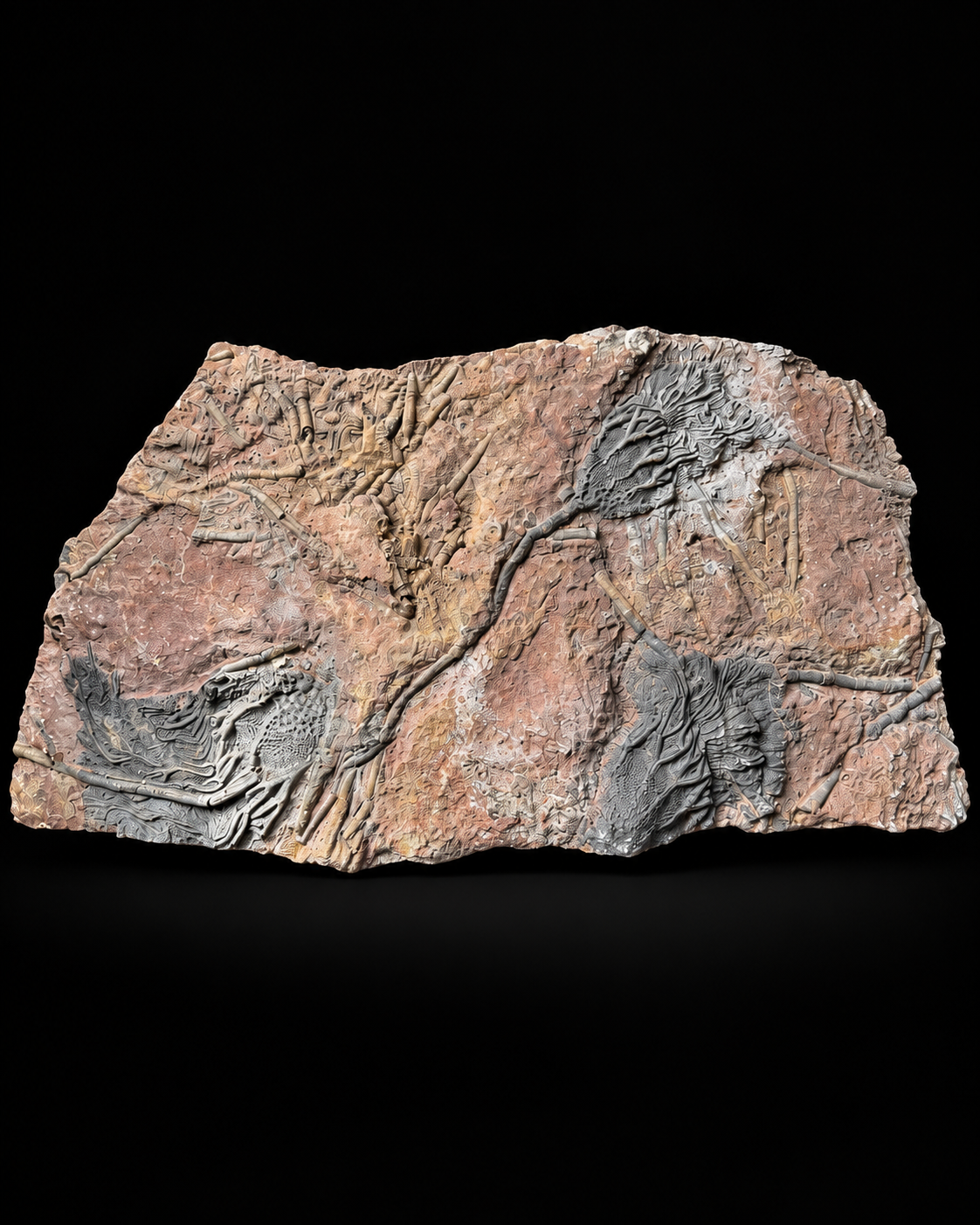 Crinoïden fossiel – Scyphocrinus elegans – Marokko – 45 cm