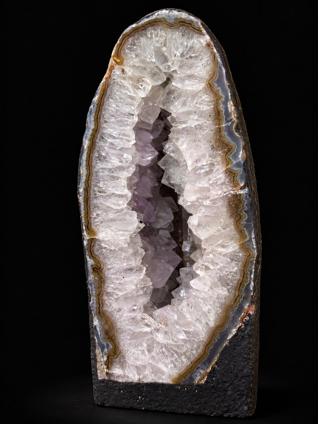 Agaatgeodes met natuurlijke kristallen – 3 unieke exemplaren