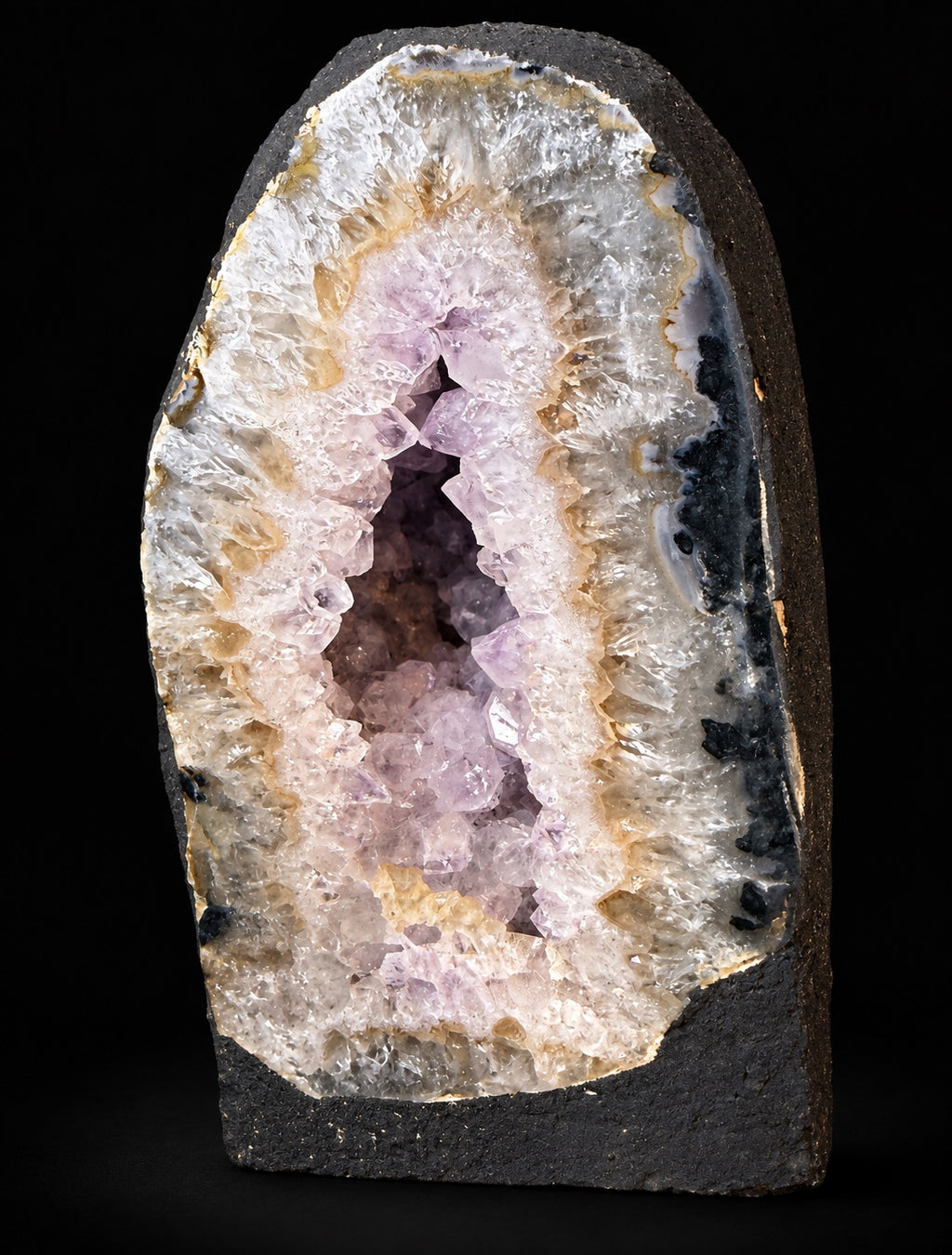 Agaatgeodes met natuurlijke kristallen – 3 unieke exemplaren