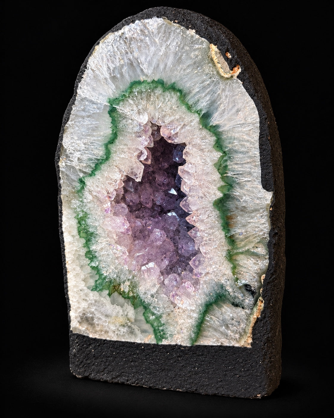Agaatgeodes met natuurlijke kristallen – 3 unieke exemplaren